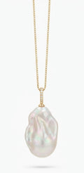 White with Gold Baroque Necklace
