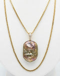 Golden Square shaped Baroque Necklace