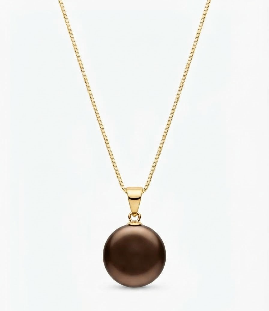 Copper - Mocha coin necklace