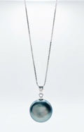 Ombre Blue/Green coin necklace