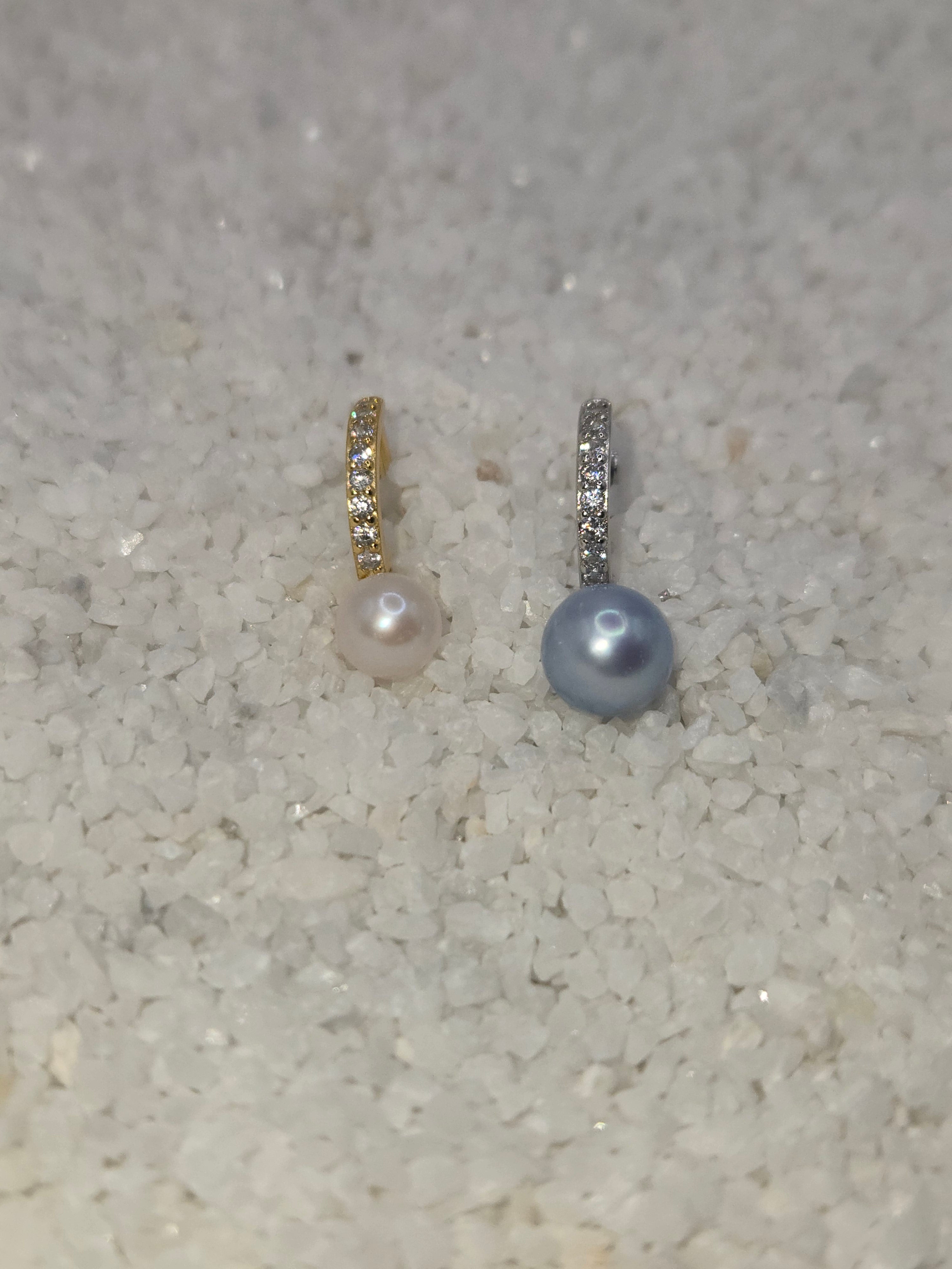 Cubic Zirconia Huggie Earrings