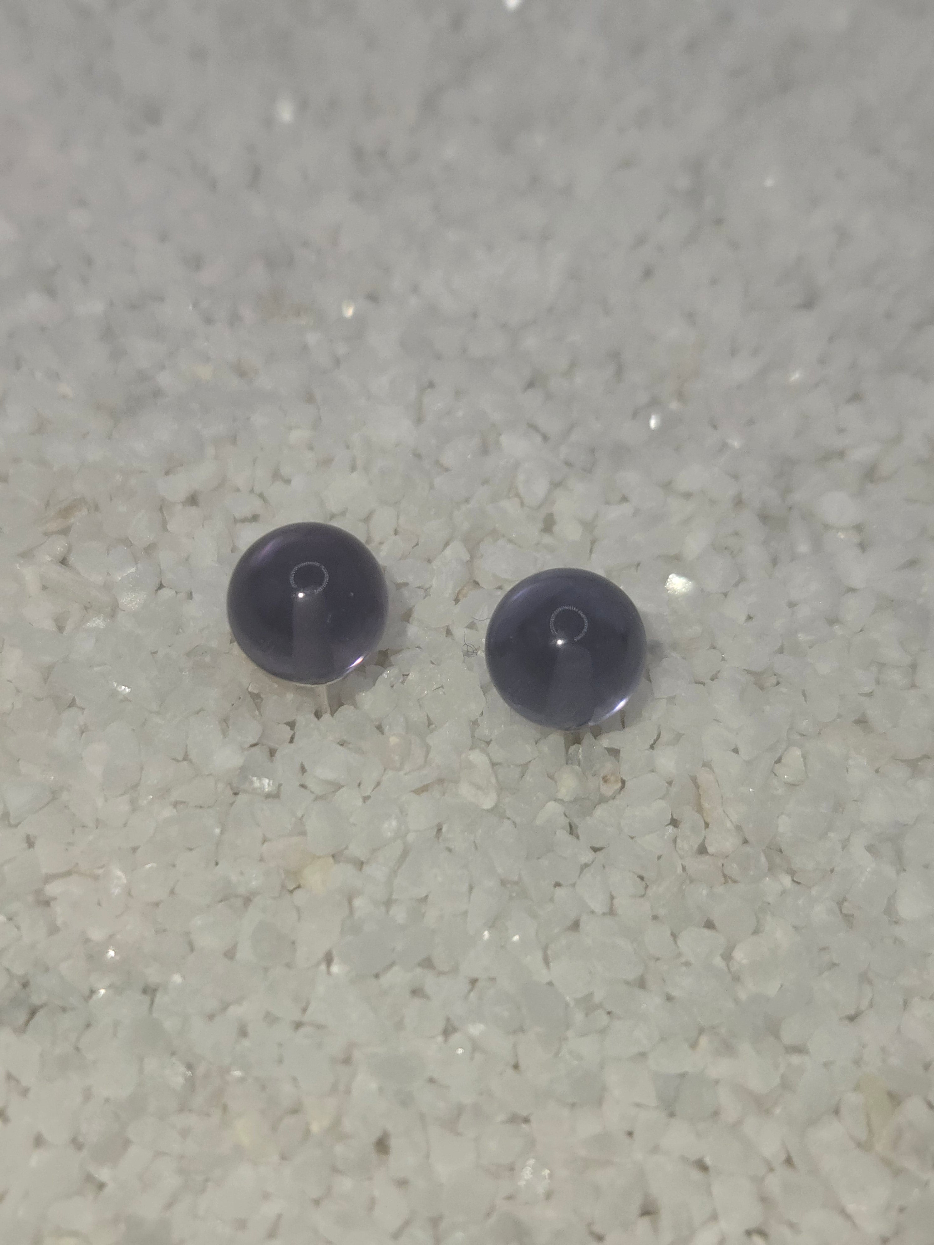 Amethyst Gem Ball Earrings