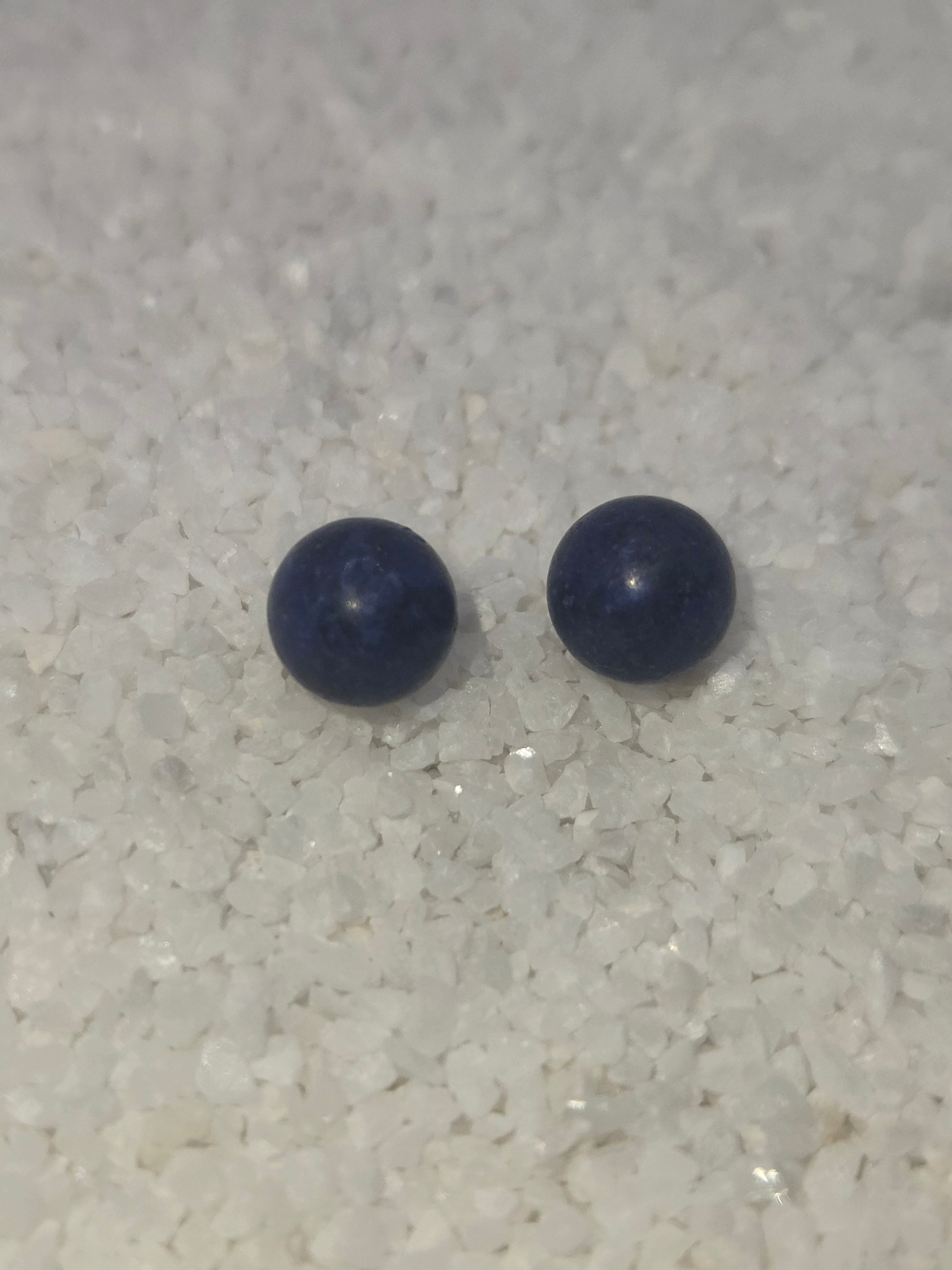 Lapis Lazuli Gem ball Earrings