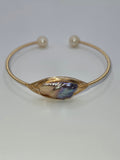 Gold Wire Wrap Bangle Bracelet-02