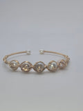 Gold Wire Wrap Bangle Bracelet-08