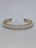 Gold Wire Wrap Bangle Bracelet-011
