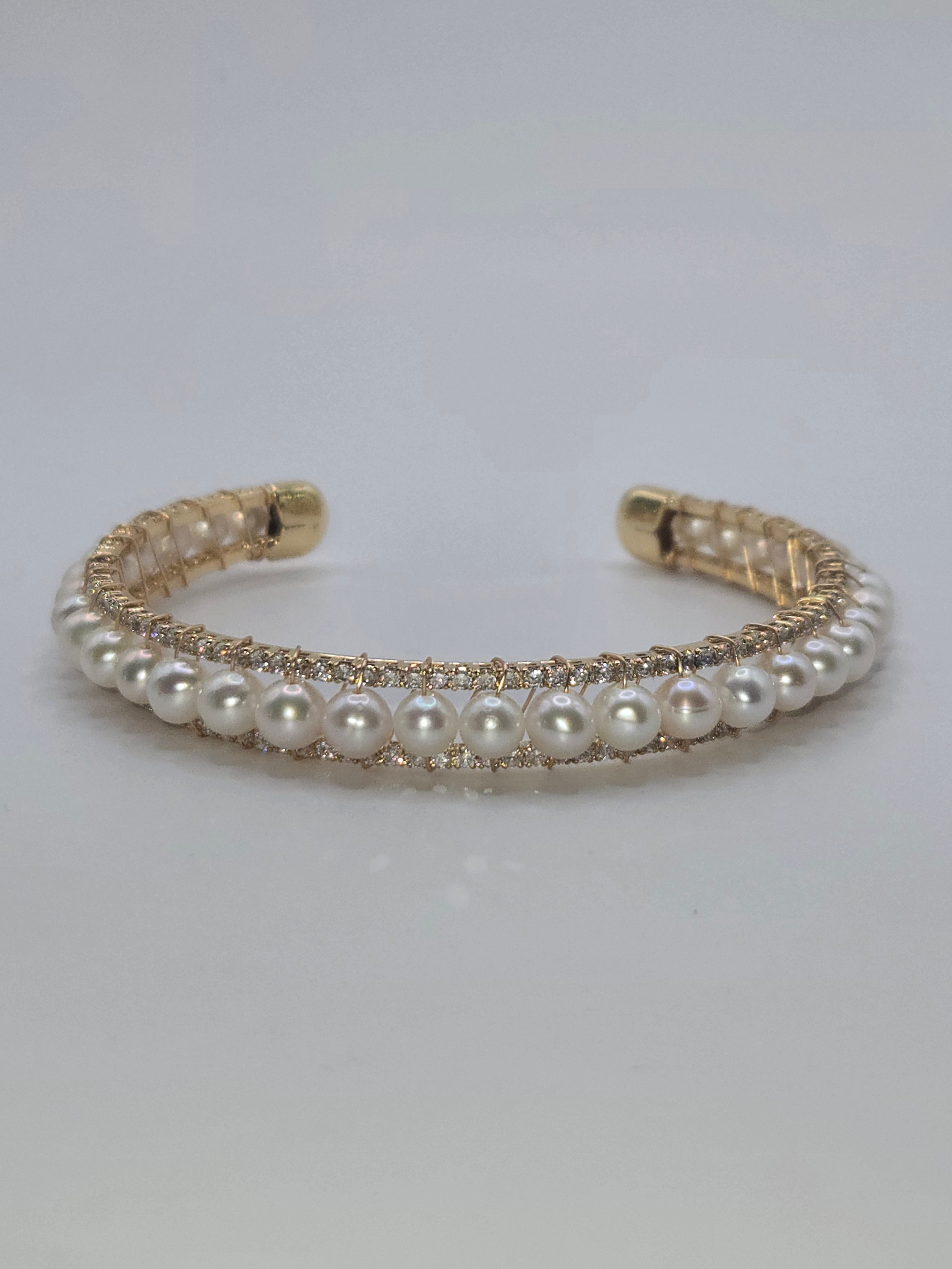 Gold Wire Wrap Bangle Bracelet-011