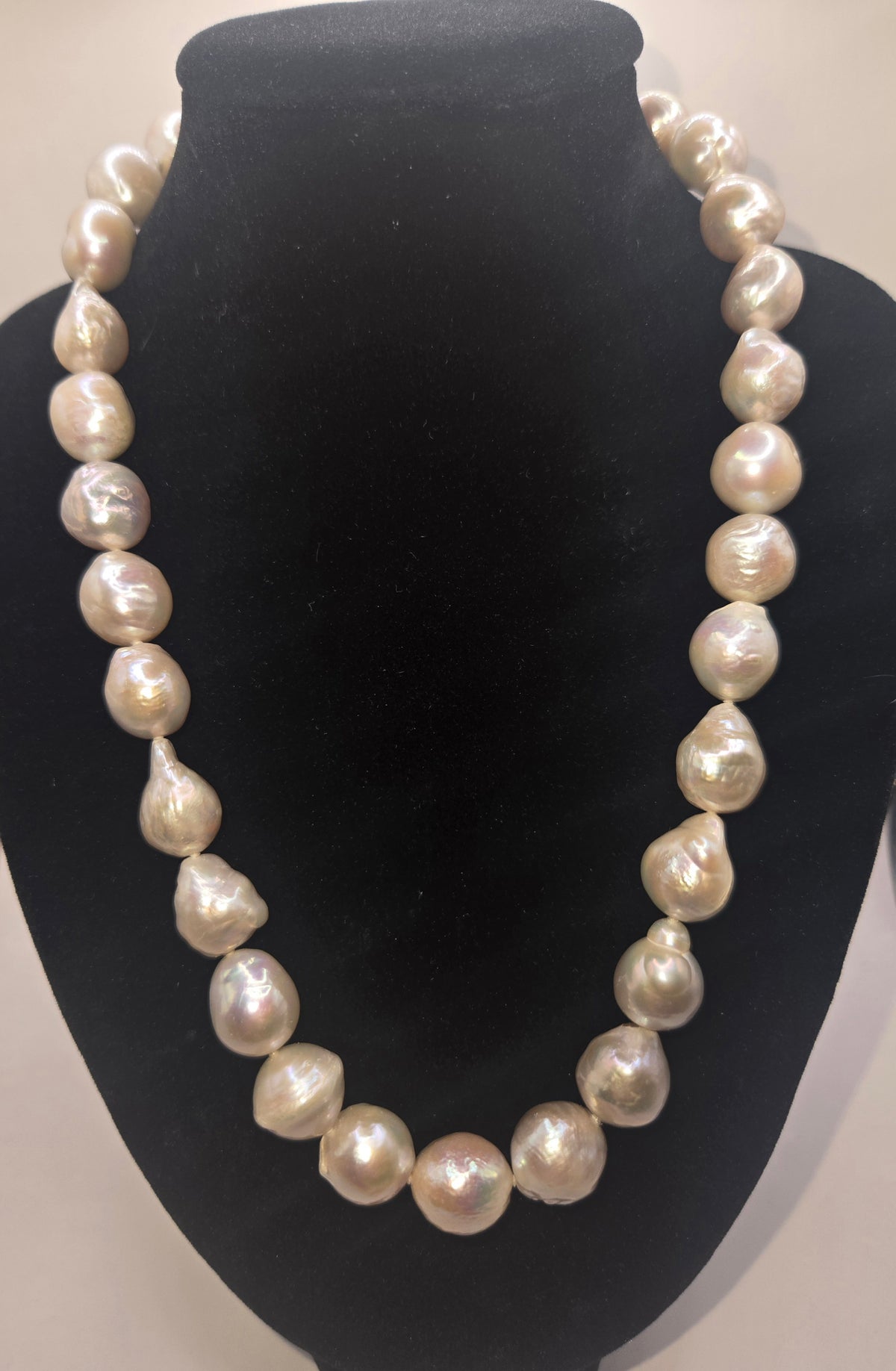 Pre-Mounted Full-string Baroque Necklace- White
