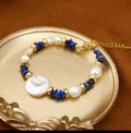 Lapis Lazuli and Freshwater Pearl Bracelet