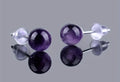 Amethyst Gem Ball Earrings