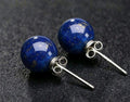 Lapis Lazuli Gem ball Earrings